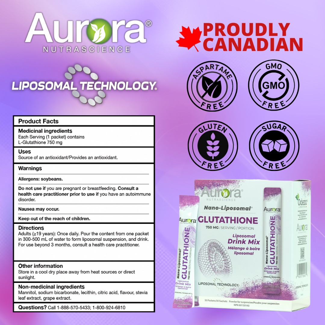 Glutathion liposomal 750 mg | Granulés à usage unique