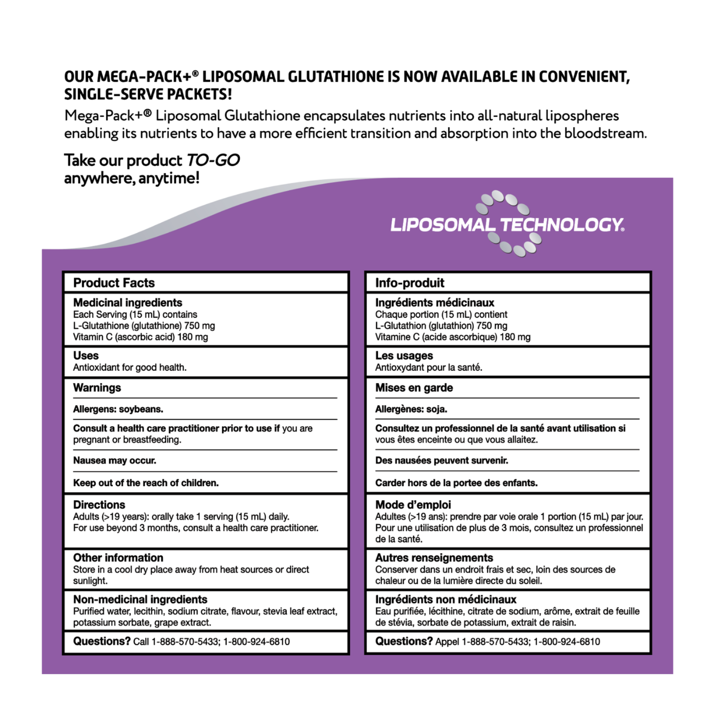 Liquid Liposomal Glutathione 750mg Packets