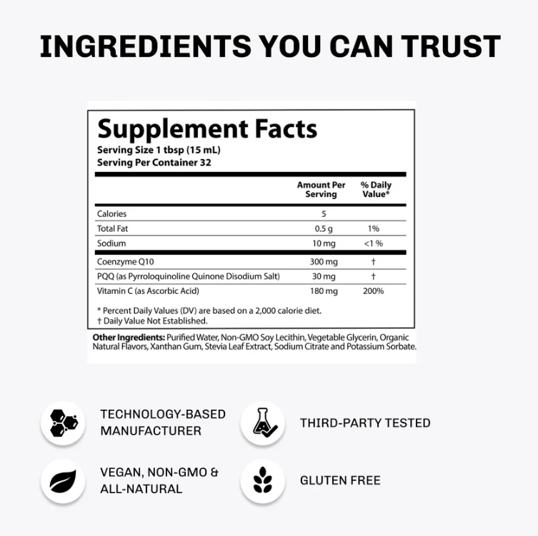 Liquid Liposomal CoQ10/PQQ+ Packets
