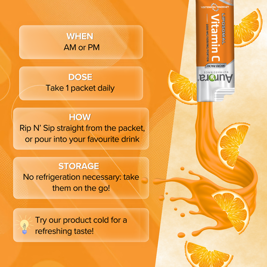 Vitamine C liposomale 1000 mg | Sachets liquides à usage unique