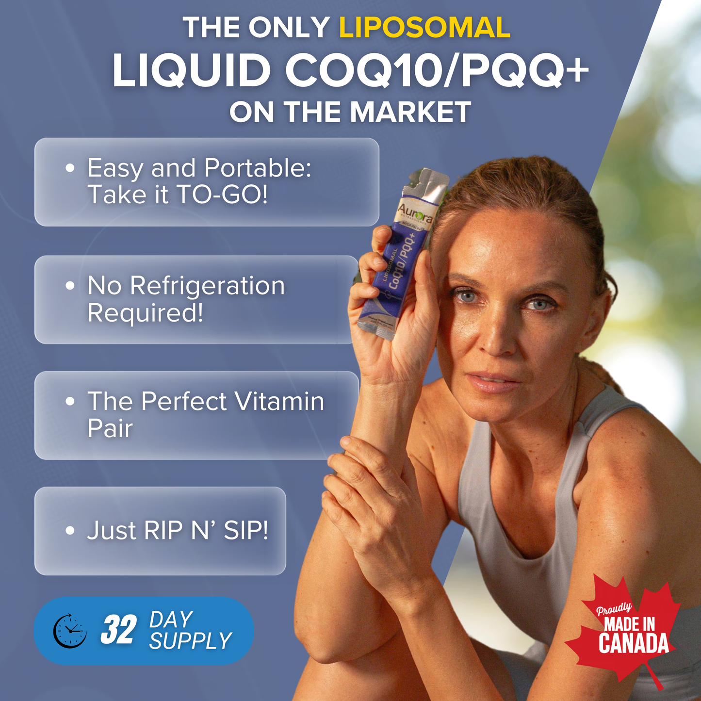 Liquid Liposomal CoQ10/PQQ+ Packets
