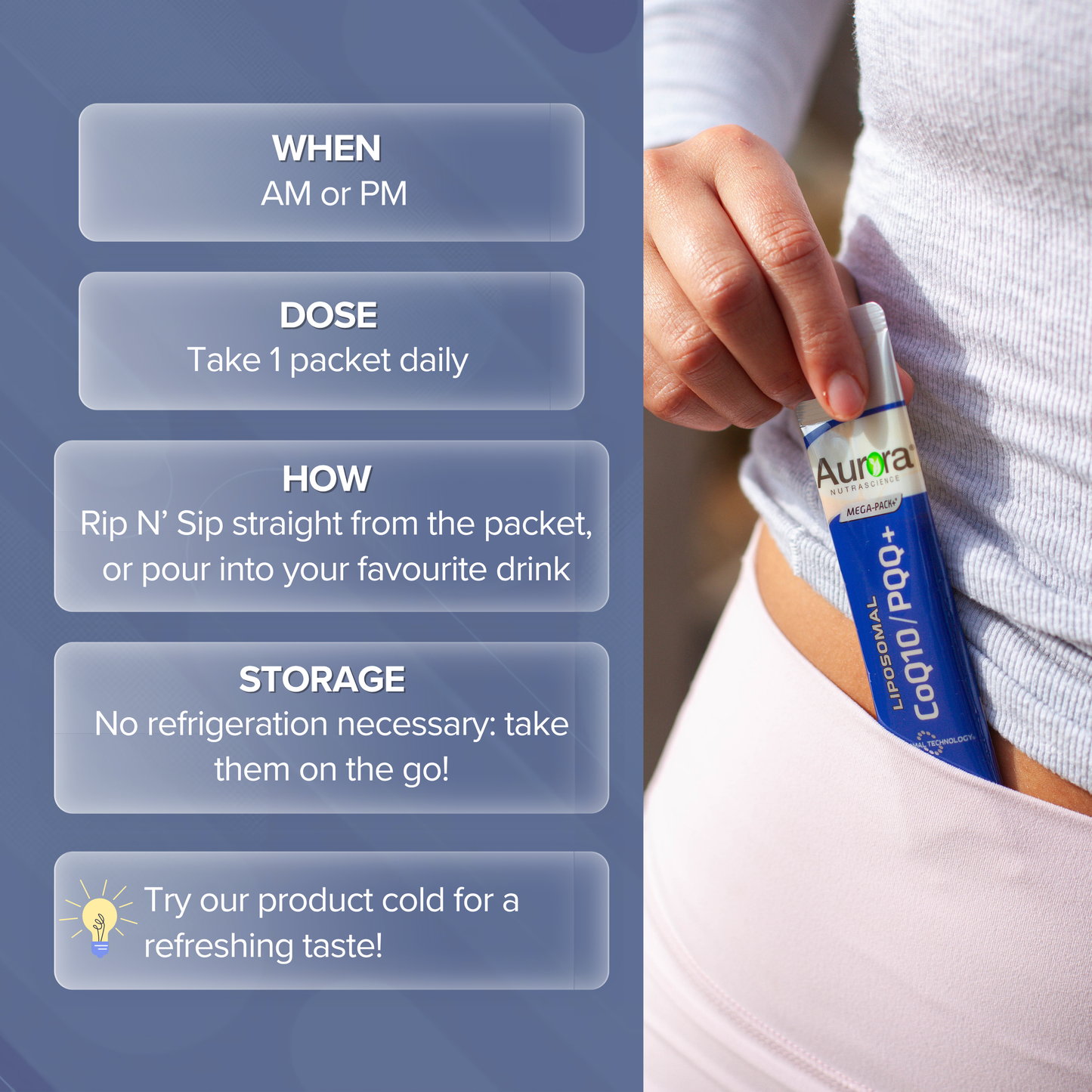Liquid Liposomal CoQ10/PQQ+ Packets