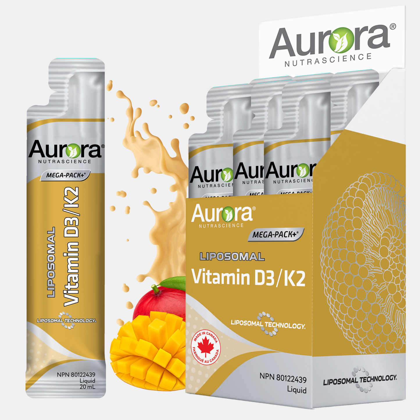 Liquid Liposomal Vitamin D3/K2 Packets