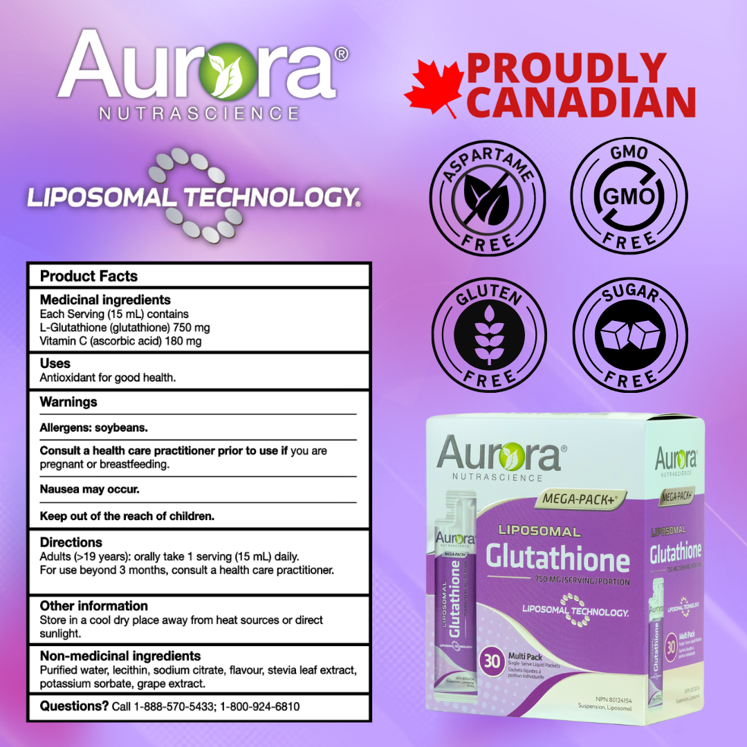 Glutathion liposomal 750 mg | Sachets liquides à usage unique