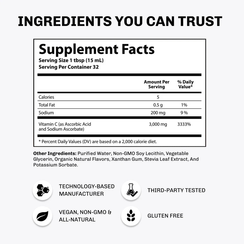 Vitamine C liposomale 1000 mg | Sachets liquides à usage unique
