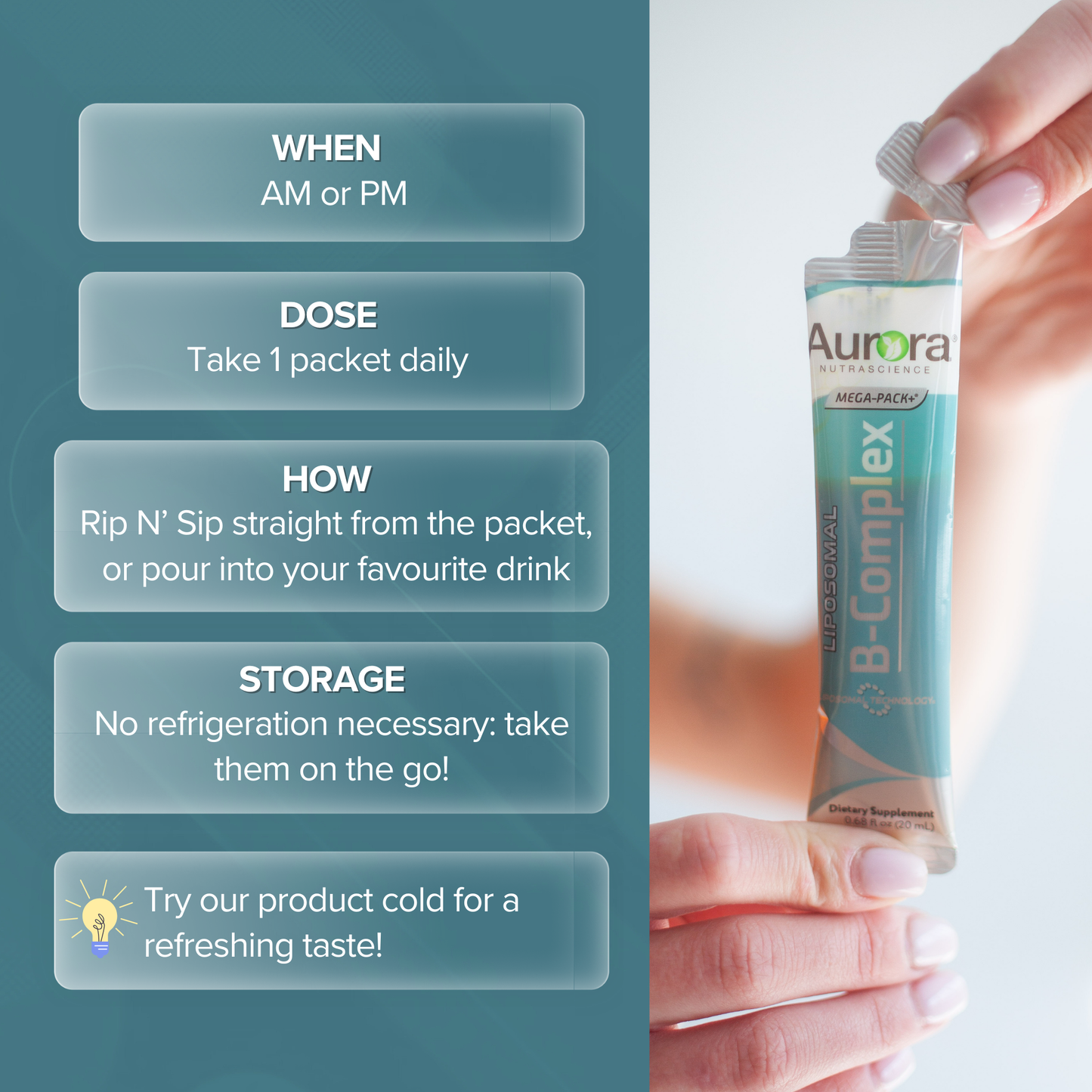 Liquid Liposomal Vitamin B Complex Packets