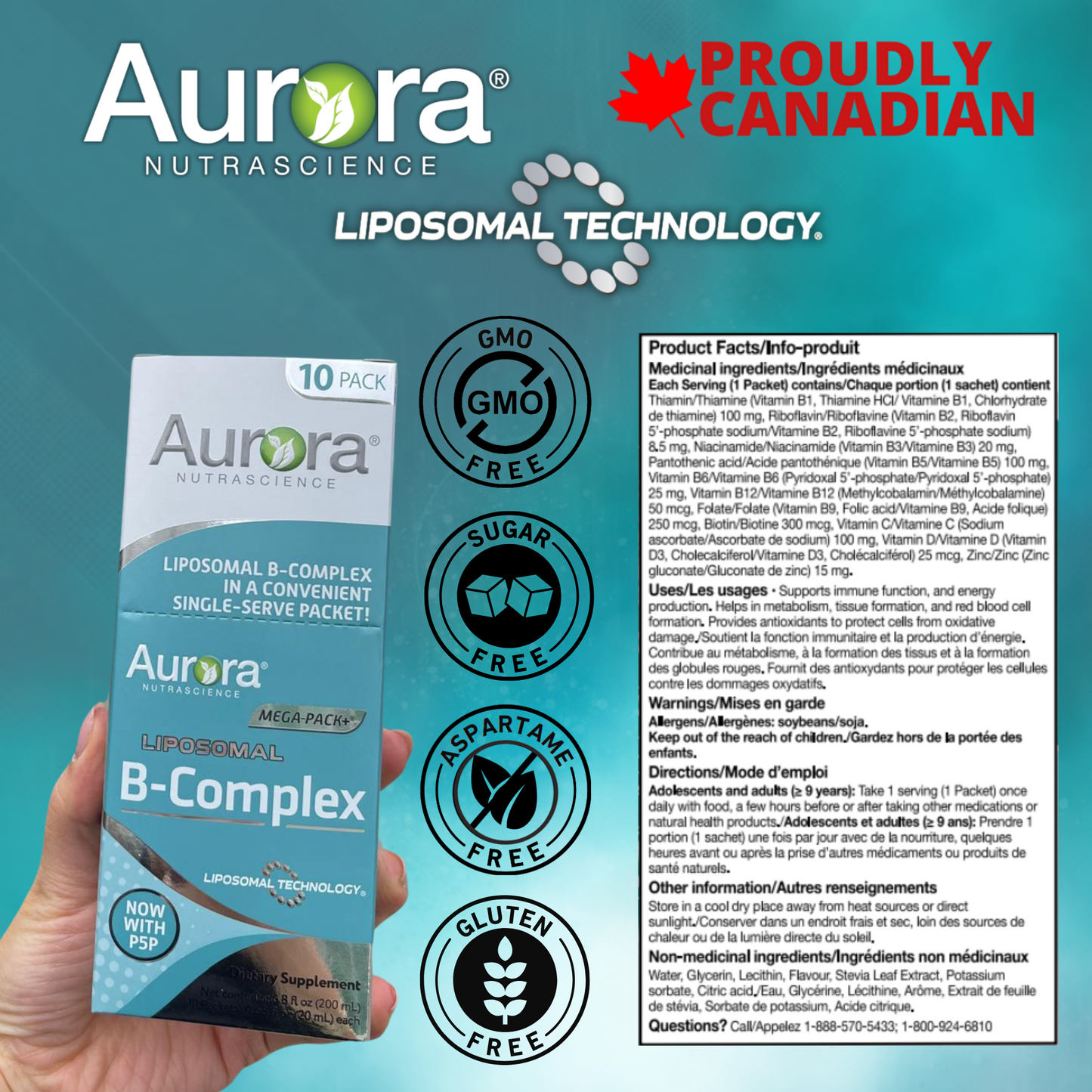 Liquid Liposomal Vitamin B Complex Packets