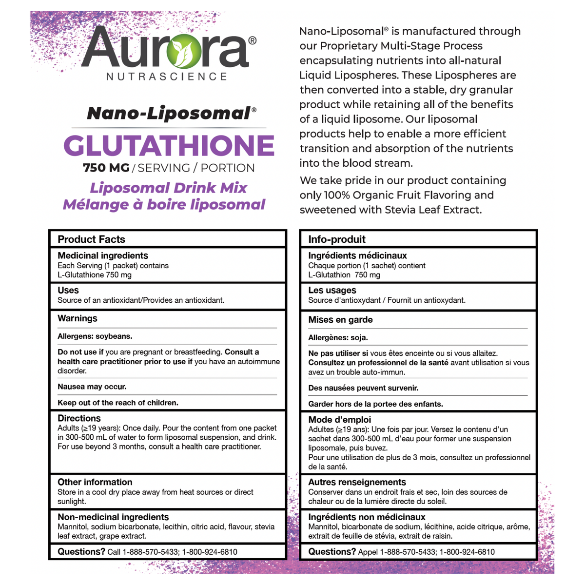 Dry Granule Liposomal Glutathione 750mg Packets
