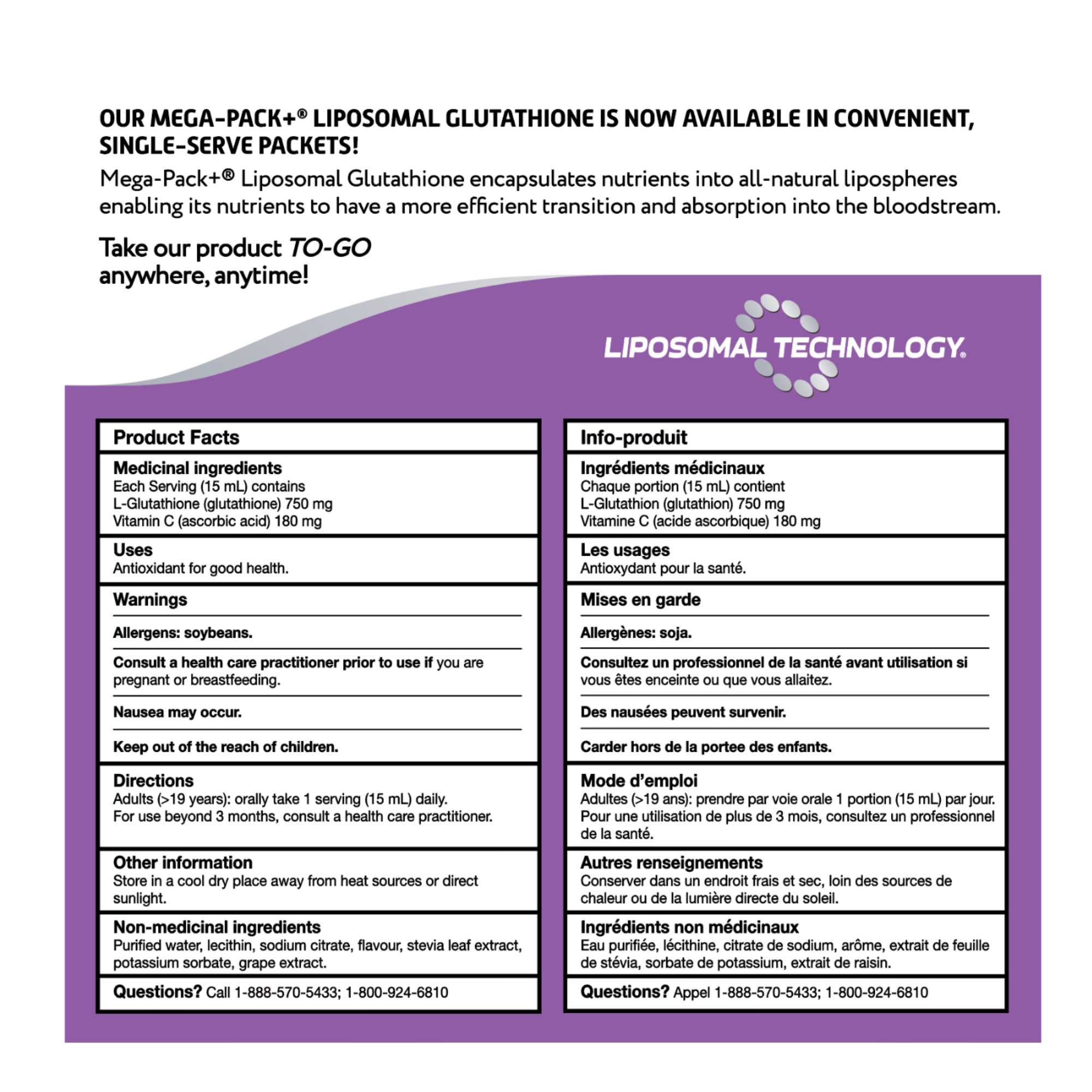 Liquid Liposomal Glutathione 750mg Packets
