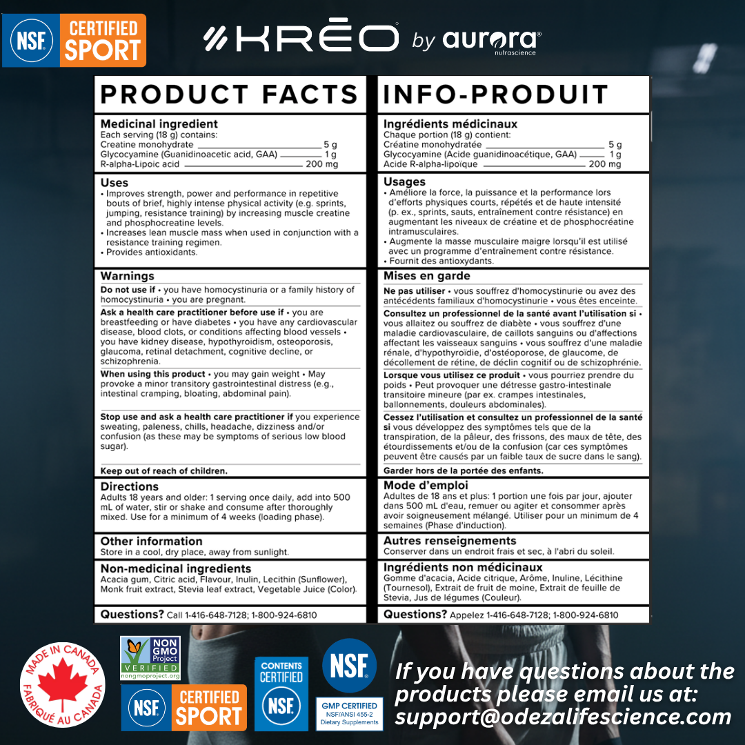 KREO® Creatine Plus GAA & R-ALA