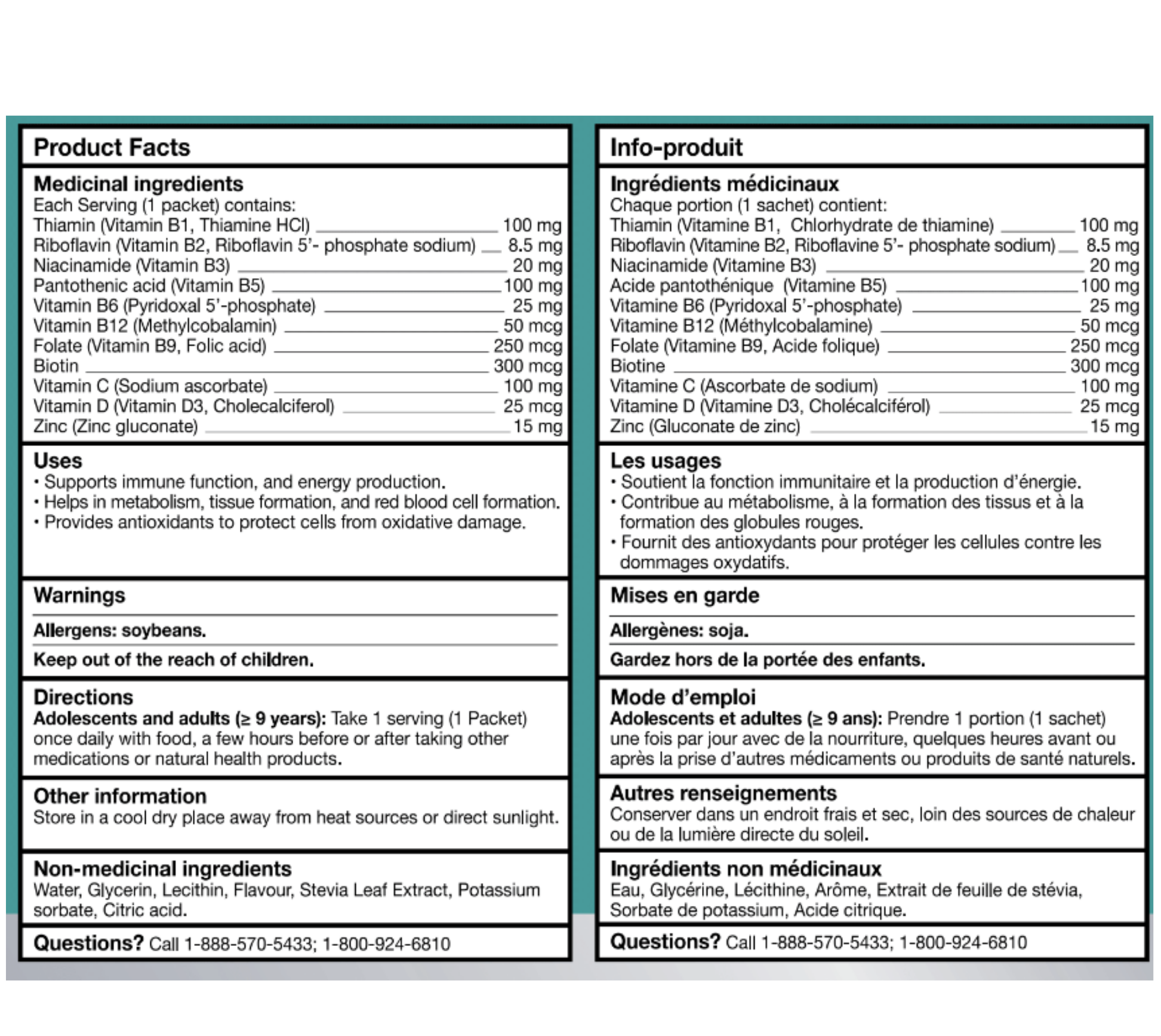 Liposomal Vitamin B Complex with P5P Liquid Packets