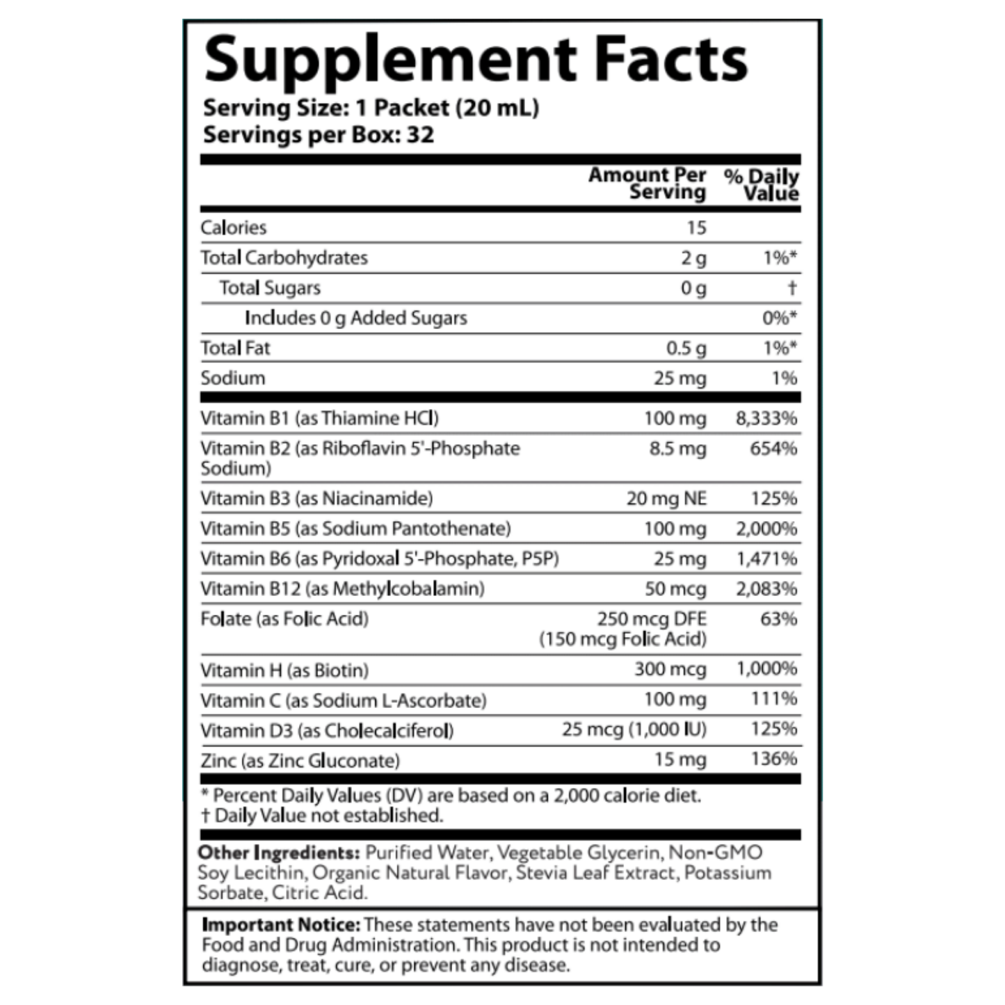 Liposomal Vitamin B Complex with P5P Liquid Packets
