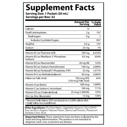 Liposomal Vitamin B Complex with P5P Liquid Packets