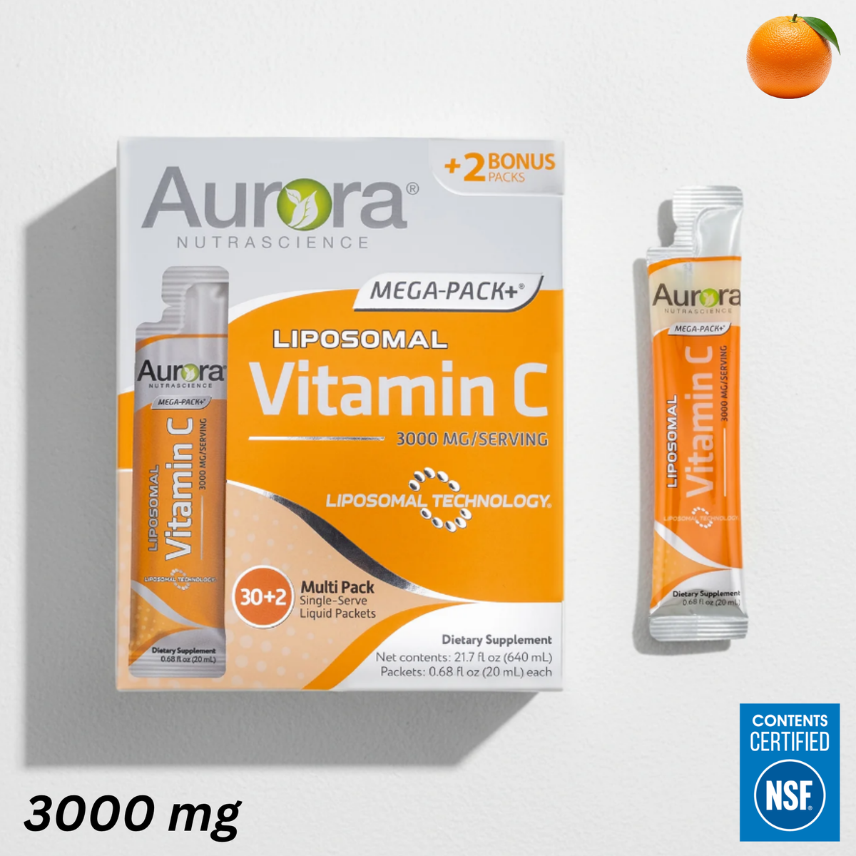 3000mg Liposomal Vitamin C Liquid Packets