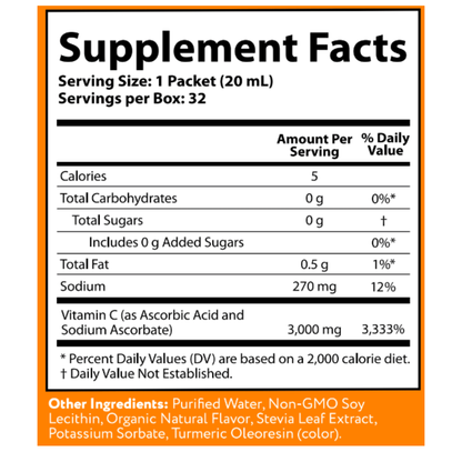 3000mg Liposomal Vitamin C Liquid Packets