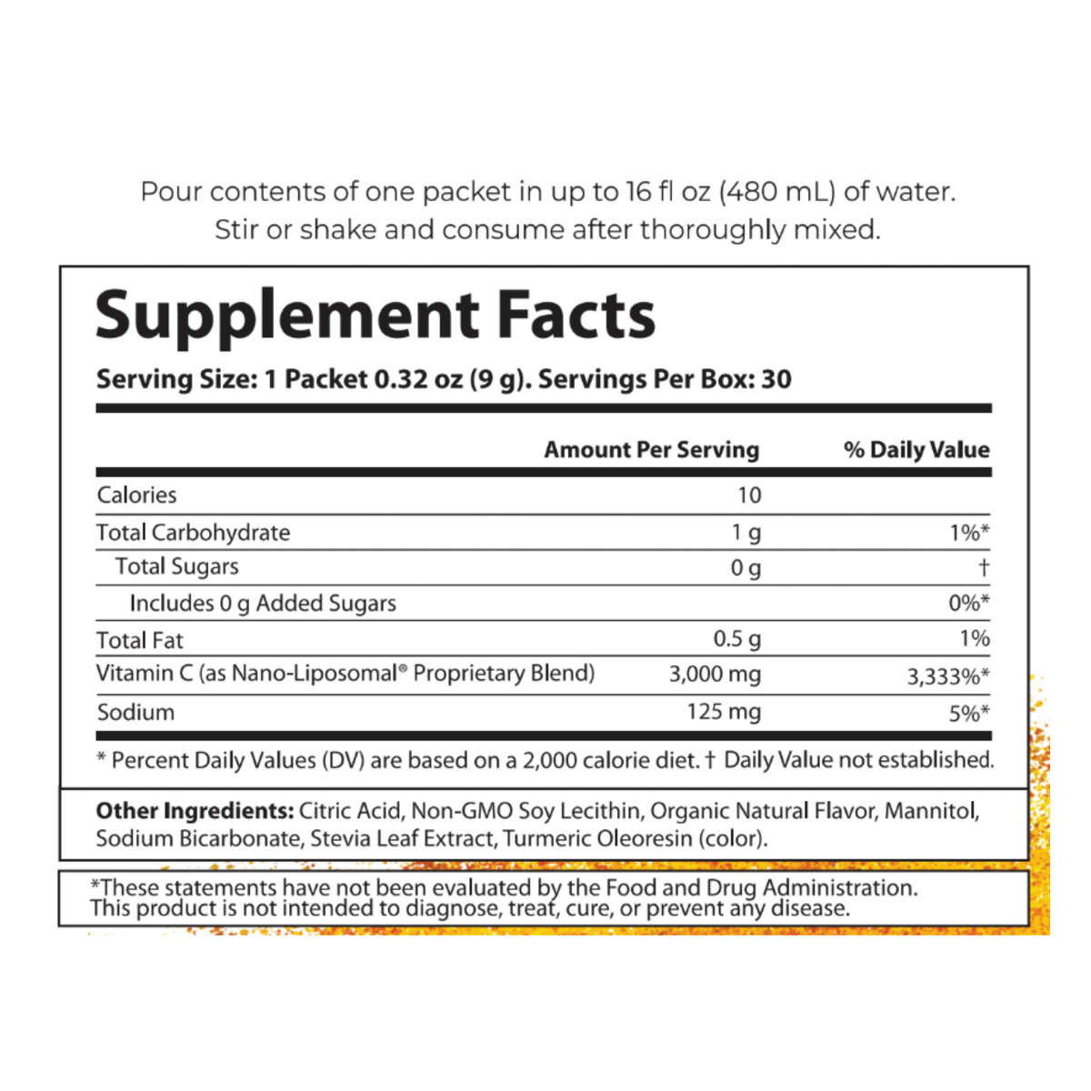 Dry Granule Liposomal Vitamin C 3000mg Packets