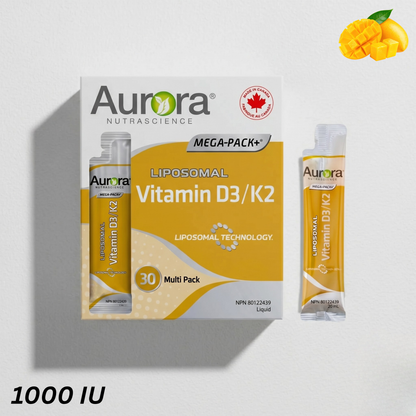 1000 IU Liposomal Vitamin D3/K2 Liquid Packets