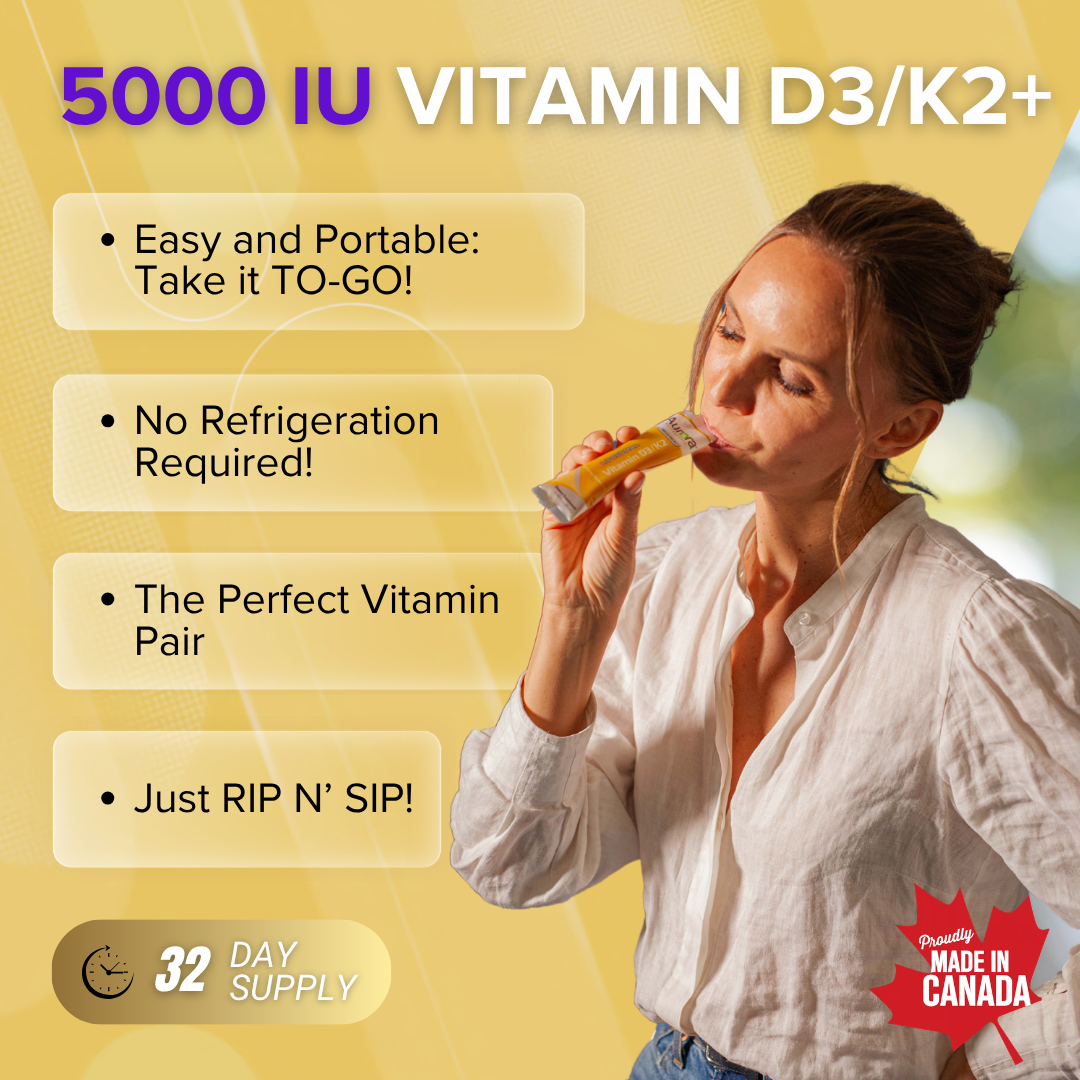 Mega Dose Liposomal Vitamin D3/K2 Liquid Packets