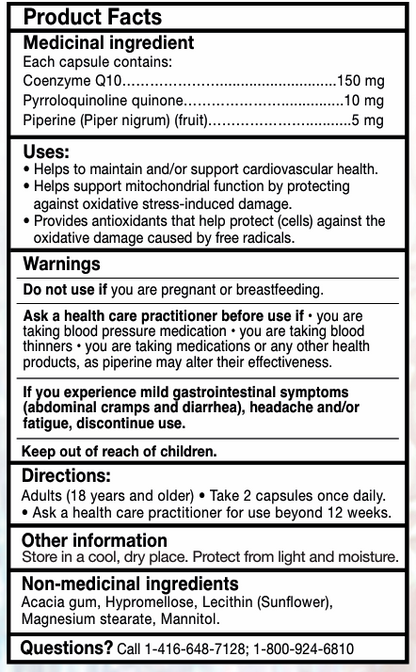 CoQ10/PQQ Liposomal Wellness Capsules