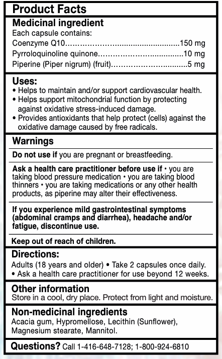 CoQ10/PQQ Liposomal Wellness Capsules