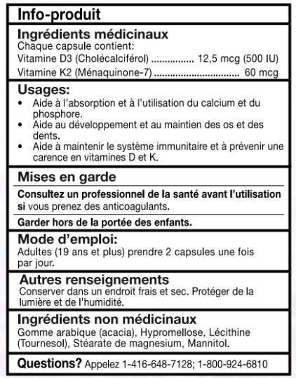 Vtamin D/K2 Liposomal Wellness Capsules