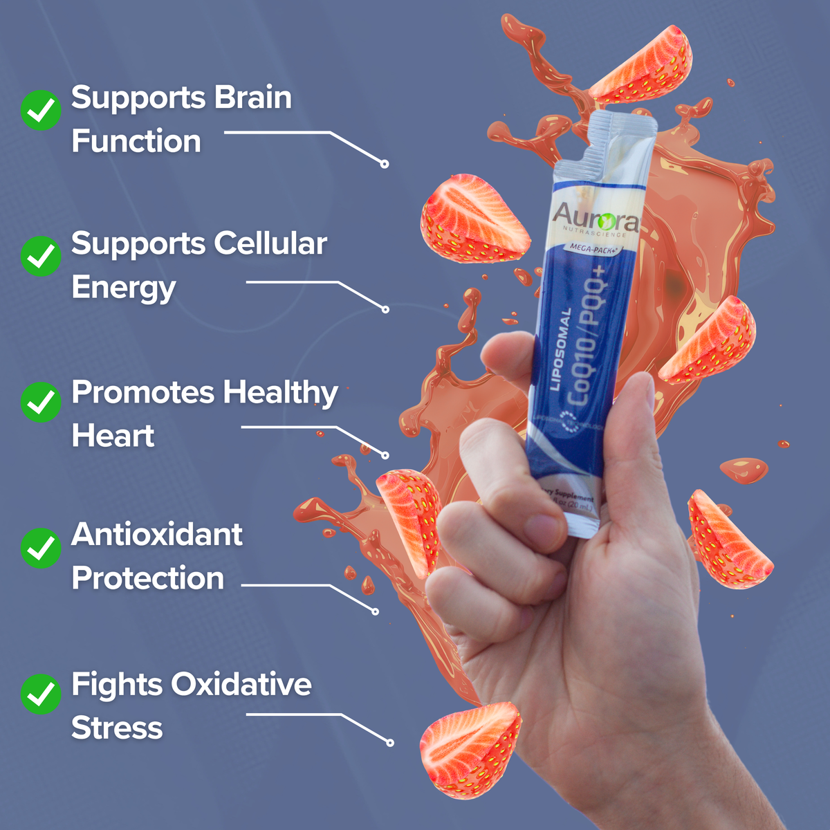Liquid Liposomal CoQ10/PQQ+ Packets