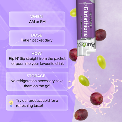Glutathion liposomal 750 mg | Sachets liquides à usage unique